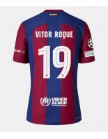 Barcelona Vitor Roque #19 Domácí Dres 2023-24 Krátký Rukáv